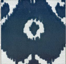 2422- Navy Ikat Jacquard Velvet